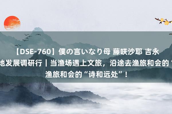 【DSE-760】僕の言いなり母 藤咲沙耶 吉永はるか 高质地发展调研行｜当渔场遇上文旅，沿途去渔旅和会的“诗和远处”！