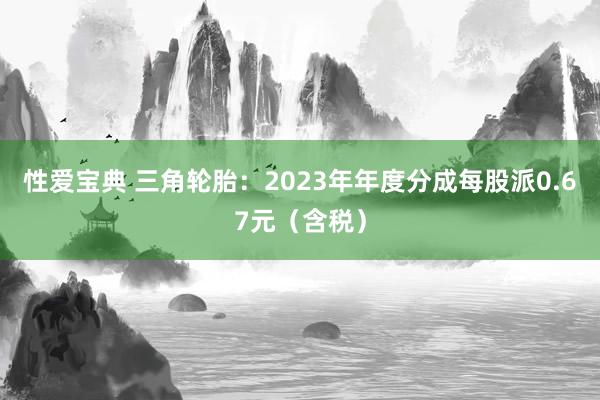 性爱宝典 三角轮胎：2023年年度分成每股派0.67元（含税）