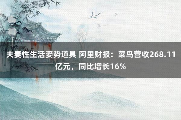 夫妻性生活姿势道具 阿里财报：菜鸟营收268.11亿元，同比增长16%