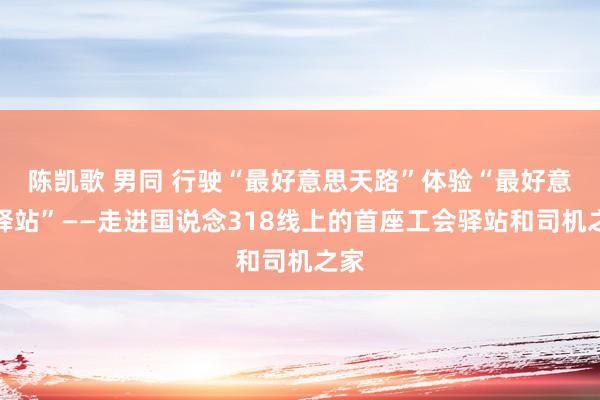 陈凯歌 男同 行驶“最好意思天路”体验“最好意思驿站”——走进国说念318线上的首座工会驿站和司机之家